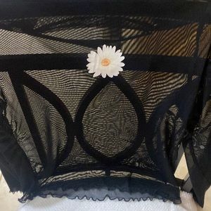 Black Sheer top size small